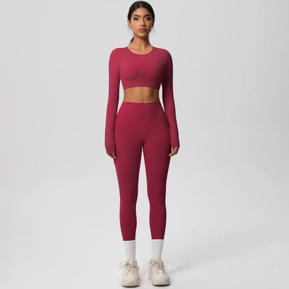 Yoga Suit Sports Set Gym Push Up Shockproof High Intensity Pilates Clothes Women Breathable Quick Drying Women's Yoga Pants