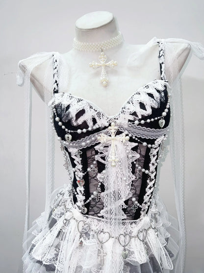 vintage tops  fairy grungey2k crop topLolitaTank Tops Kawaii Tank Tops Gothic Tank Tops gothic clothes e girl clothes Lace Tops