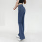 Yoga Jeans for Women Denim Pants Sexy Flared Trousers Lady Pants Hip Lifting and Cross Waist Design Indoor Sports Outdoor Flared