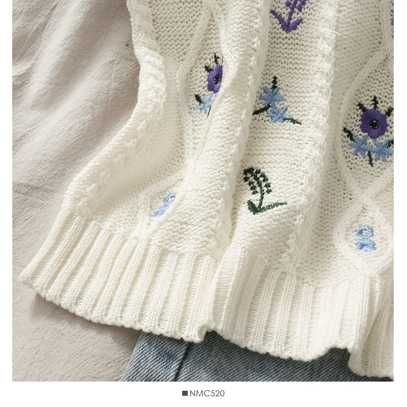 ITOOLIN Women Flower Embroidery Crop Tops Knitted Casual Tube Tops Casual Ribbed Cute Tops Women Summer Cute Crop Tops 2024