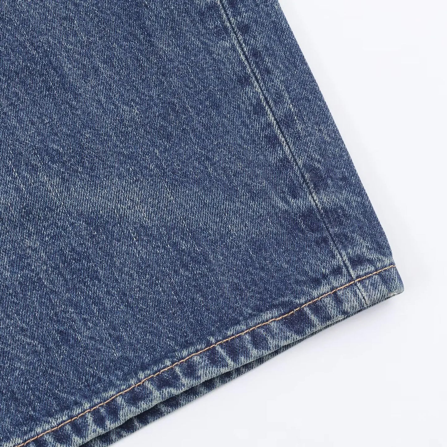 HH Women's 2025 New Fashion Retro Versatile Mid-Waist Turn-Down Jeans Female High Street Casual Ripped Decorative Wide Leg Pants