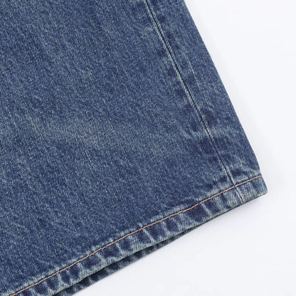 HH Women's 2025 New Fashion Retro Versatile Mid-Waist Turn-Down Jeans Female High Street Casual Ripped Decorative Wide Leg Pants