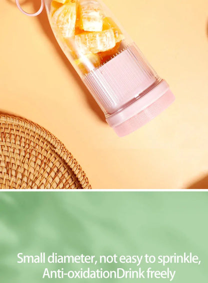 Portable Electric Juicer Cup 6 Blades USB Milkshake Blender Mini Fruit Milk Mixer Fresh Juice Sport Bottle for On-the-Go