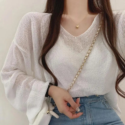 Tops Sweaters For Women With Headings Ladies Sweater Pullover Cropped Autumn 2025 Trend Cute Kawaii Black Knitted High Quality