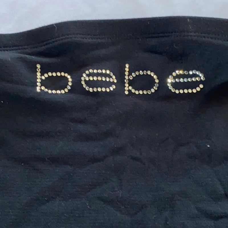 Women Letter Rhinestone Crop Tops Summer Street Style Sleeveless Strapless Ribbed Tube Tops Base Vest Tops Backless Tank Tops