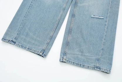 HH Jeans For Women 2023 Worn In All Seasons Denim 4 Colors Long Trousers Female Cool High Street Women's Wide Leg Pants