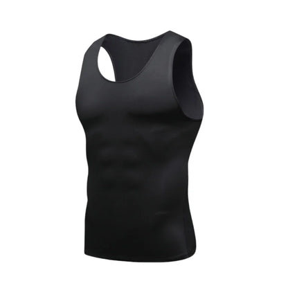 Men's Gyms Clothing Sports Fitness Tank Top Quick Dry Vest Workout Running Sportswear Tops Round Neck Sports Shirt