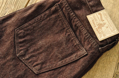 Saucezhan Men Jeans Brown Jeans Men Jeans Trousers  Selvedge Denim Jeans for Men Taper Fit Mens Jeans vintage 13.8 Oz