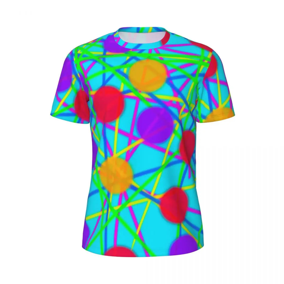 Gym T Shirt For Mens Retro Dots And Stripes T Shirts Fashion Blue Line Design Summer Tees O Neck Basic Graphic Clothes Plus Size
