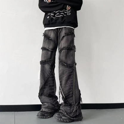 Streetwear Baggy Jeans Y2K Hip Hop Retro Baggy Jeans Men Jeans Wide Leg Oversize Denim pants Denim Trousers Cargo Jeans