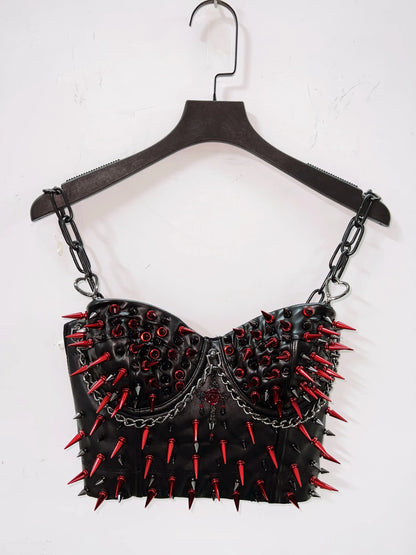 Cross Tops e girl clothes Gothic Tank Tops Punk Tank Tops  vintage tops y2k clothes y2k crop top gothic clothesRivets Tank Tops