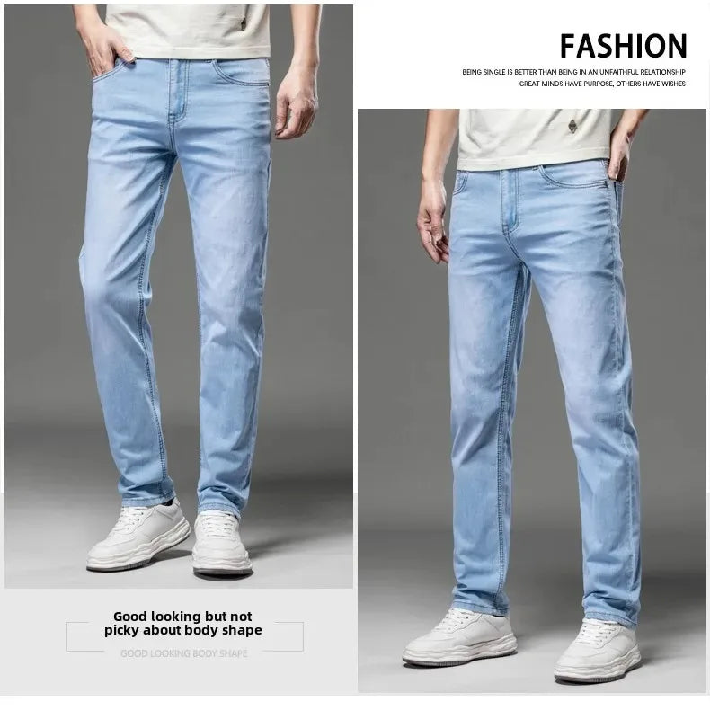 2025 Brand Jeans Summer Style Utr Thin Light  Men's Jeans Fashion Male Casual Denim Men's Jeans Slim Wholesale Jeans