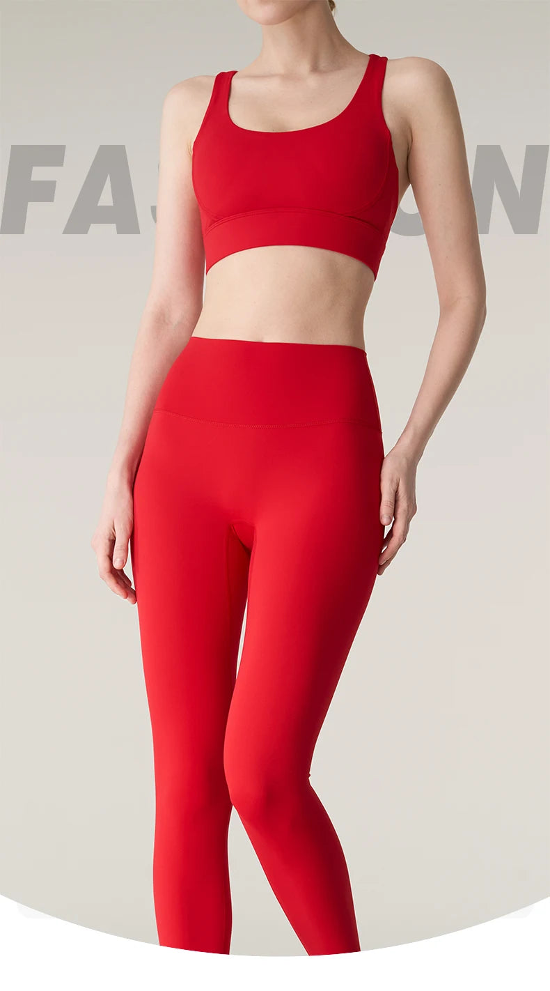 2 Piece Yoga Clothes Women's Tracksuit Athletic Wear Pilates Fitness Suit Gym Workout Push Up Clothes Sports Bra Leggings Suit