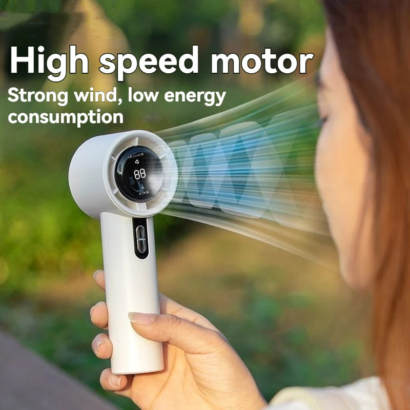 Xiaomi 2025 Handheld high-speed fan USB charging mini portable 100 speed turbo violent small fan 3000mAh For Sport