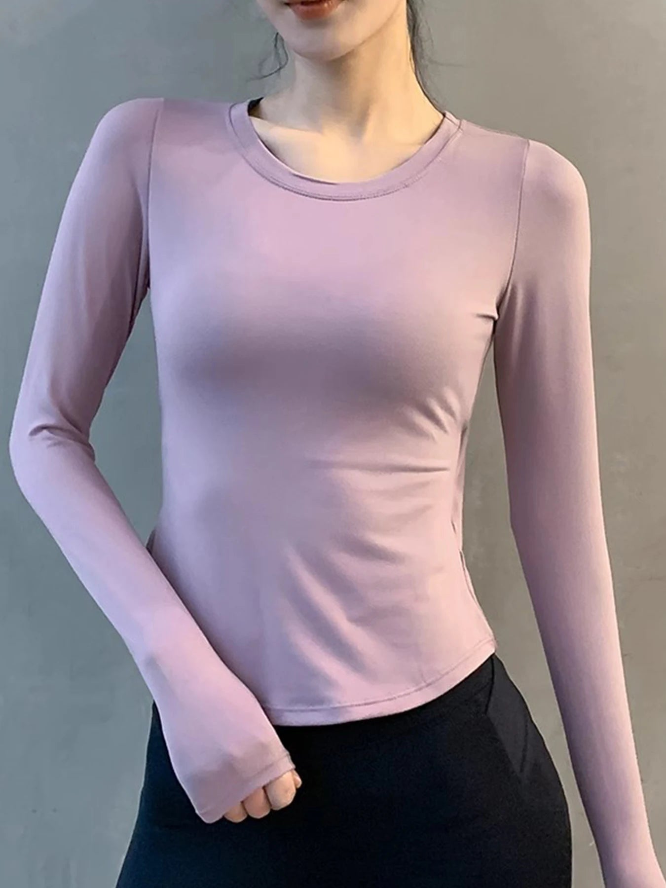 Yoga Tops for Women, Long-Sleeved Fitness Clothes, Sportswear, Running Training Clothes, Breathable Quick-Drying Clothes, Pilates High-End Sportswear