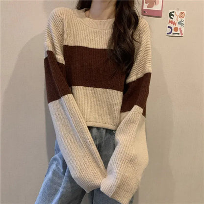 Tops Sweaters For Women With Headings Ladies Sweater Pullover Cropped Autumn 2025 Trend Cute Kawaii Black Knitted High Quality