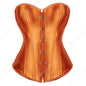 Corset Tops for Women Overbust Bustier Satin Sexy Lace up Corset Orange