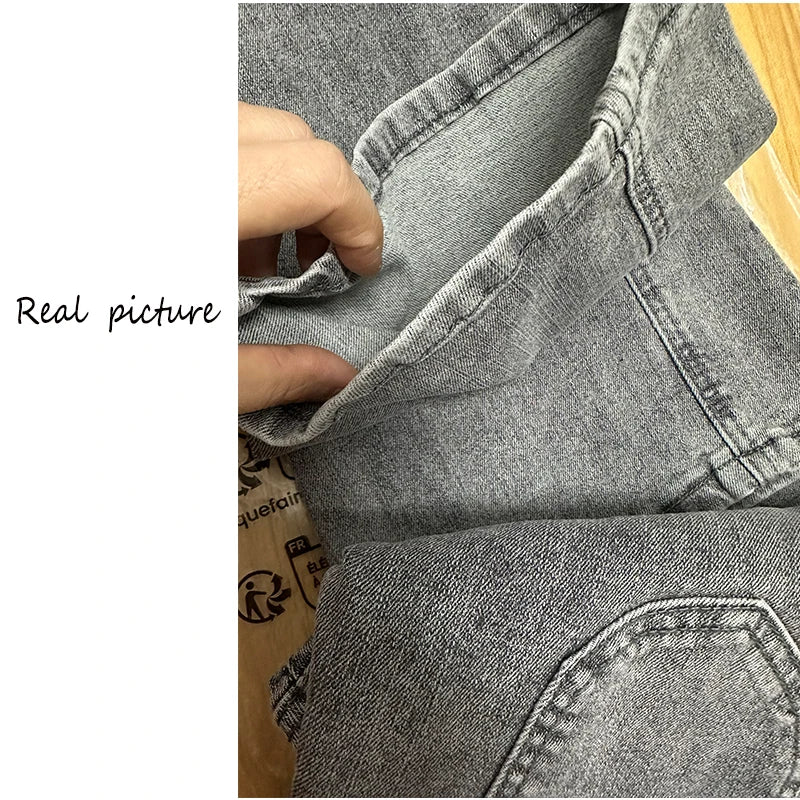 Vintage High Street Low-Waisted Jeans Women 2025 New All-Match Wide Leg Y2K Denim Trousers Female Sexy Slim Fit Flares Pants