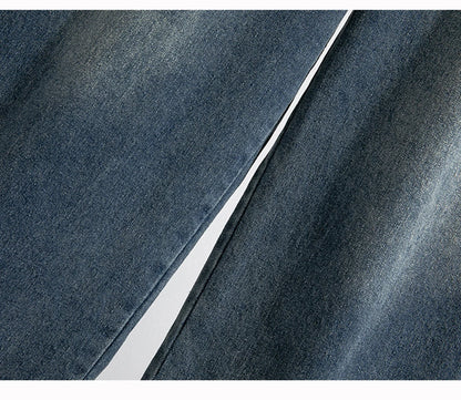 Oversized Jeans Women's 2025 New Spring Autumn Elastic Waist Lace-up Loose Gradient Wide Leg Long Female Denim Pants