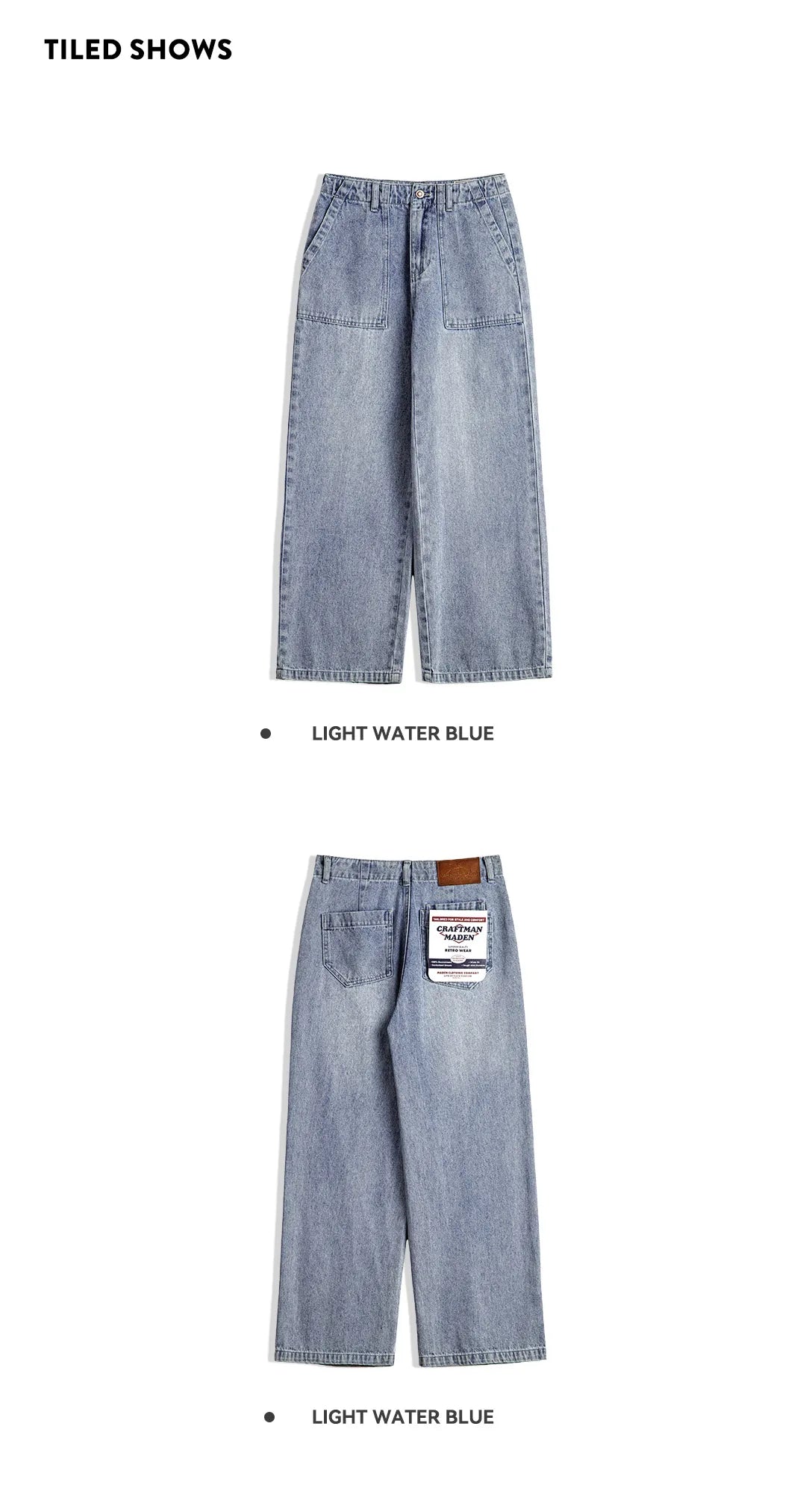 Maden Women's High Waist Straight Denim Jeans Vintage Washed Loose Fit Casual Pants Trousers for Fall Winter with YKK Zipper