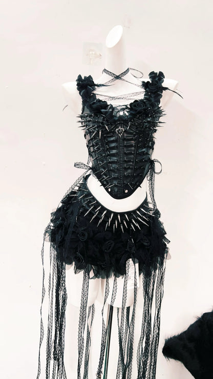 Gothic Tank Tops Punk Tops y2k clothes y2k crop top gothic clothes LaceTank Tops rivet Tank Tops CrossTank Tops harajuku Tops