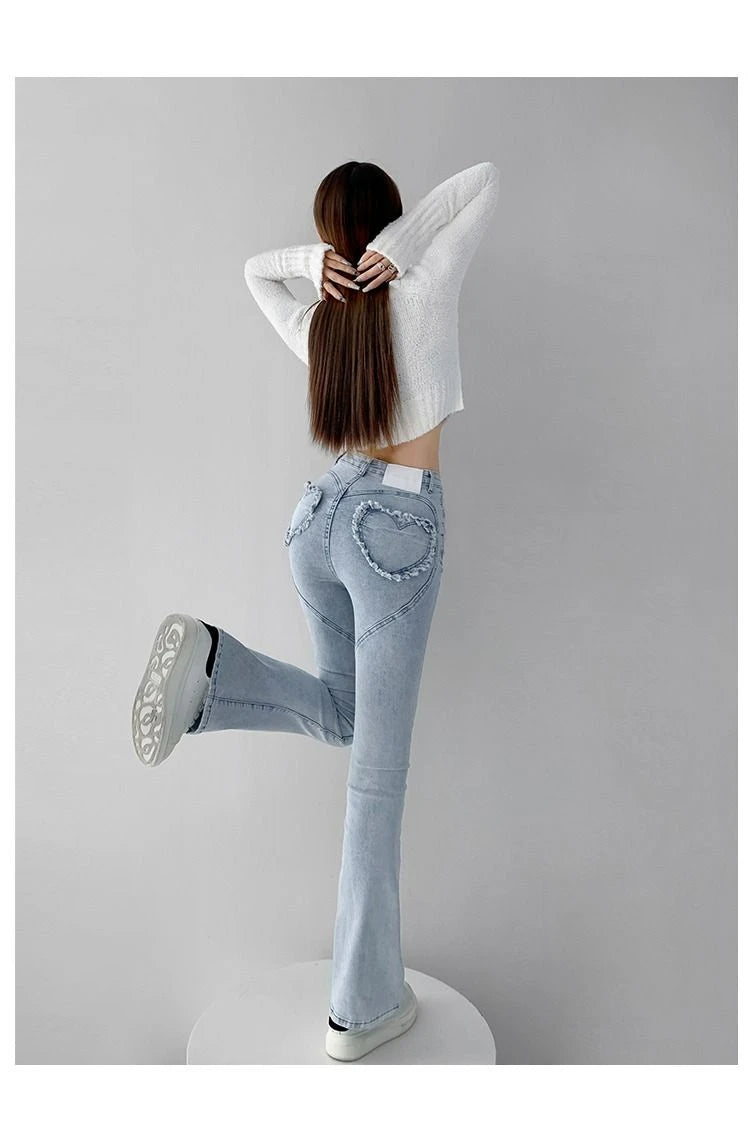 Women Flare Jeans Vintage Loose Cowboy Pants Harajuku Aesthetic Baggy Denim Trousers Aesthetic Y2k  Instagram Wide Legged Jeans