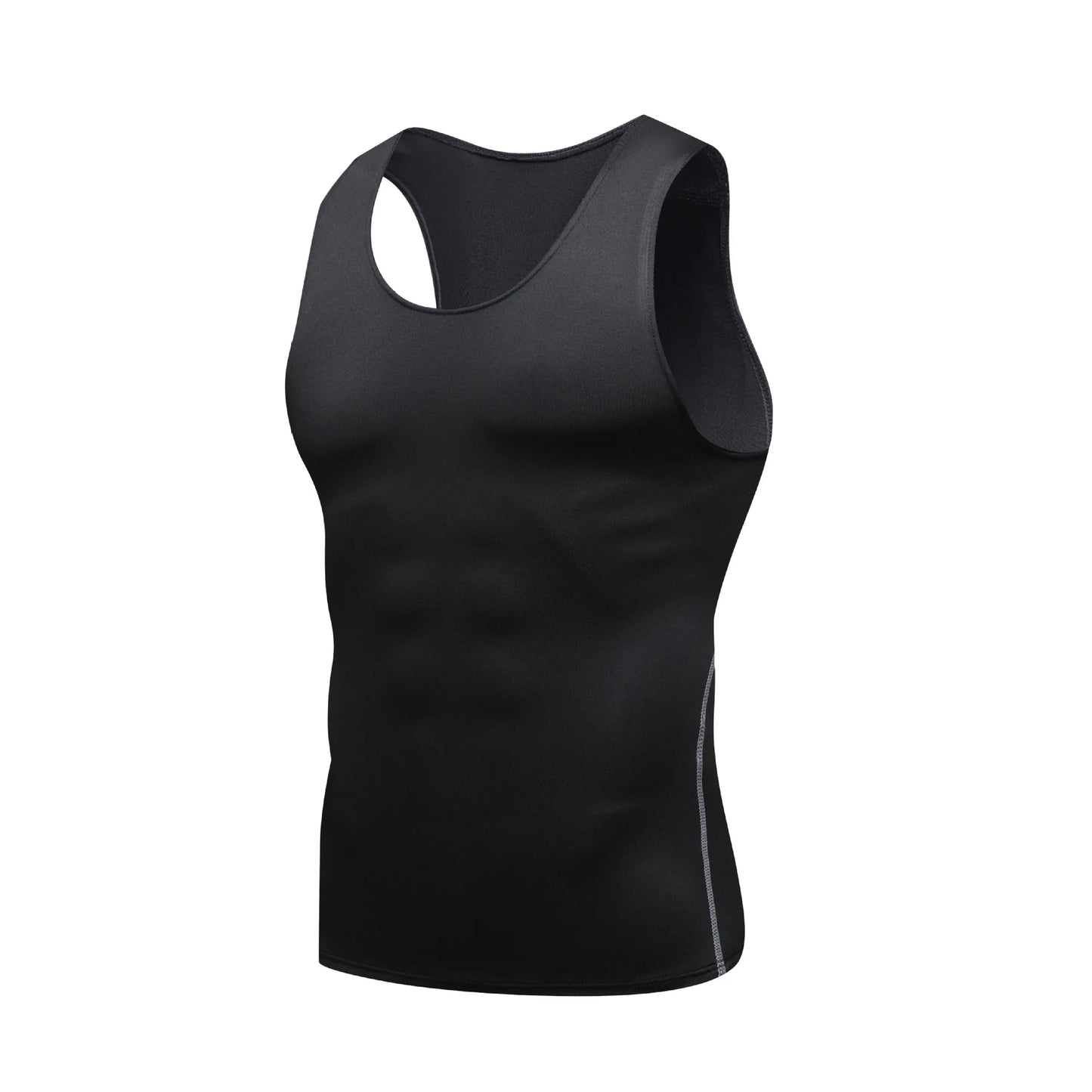 Men's Gyms Clothing Sports Fitness Tank Top Quick Dry Vest Workout Running Sportswear Tops Round Neck Sports Shirt