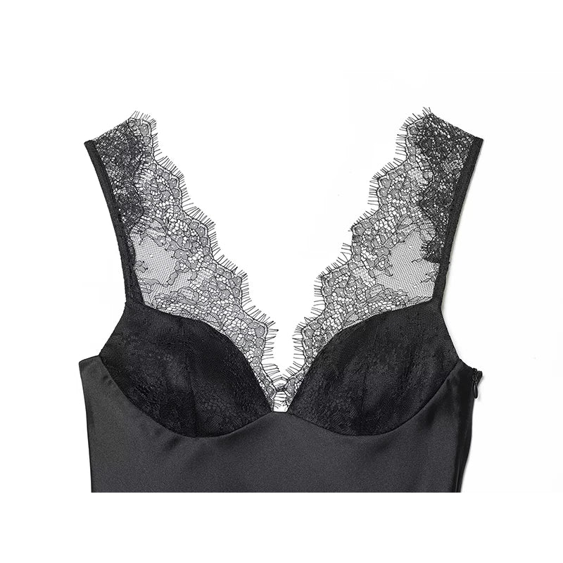 Women's Tops Fashion Lace Sexy Backless Sleeveless Tops Female Chic Tops