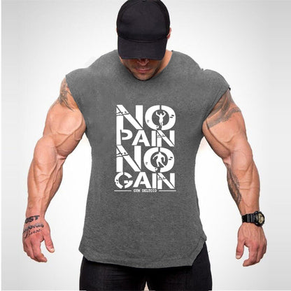 Gym Clothing Mens Bodybuilding Hooded Tank Top Cotton Sleeveless Vest Sweatshirt Fitness Workout Sportswear Tops Male Suspenders
