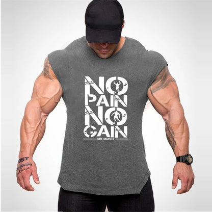 Gym Clothing Mens Bodybuilding Hooded Tank Top Cotton Sleeveless Vest Sweatshirt Fitness Workout Sportswear Tops Male Suspenders