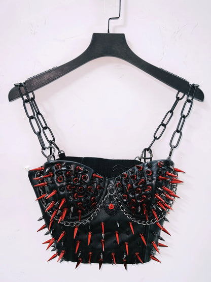 Cross Tops e girl clothes Gothic Tank Tops Punk Tank Tops  vintage tops y2k clothes y2k crop top gothic clothesRivets Tank Tops