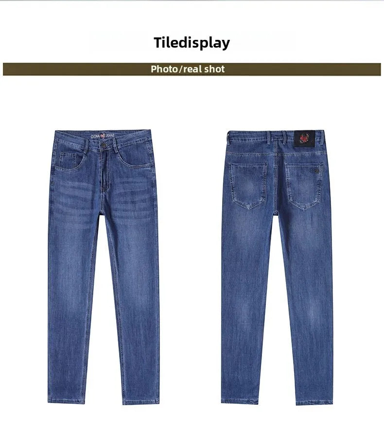 Men's New Fashion Business Jeans for Autumn and Winter  Classic Style Casual Stretch Slim Jeans  Men's Brand Jeans Jeans Pants