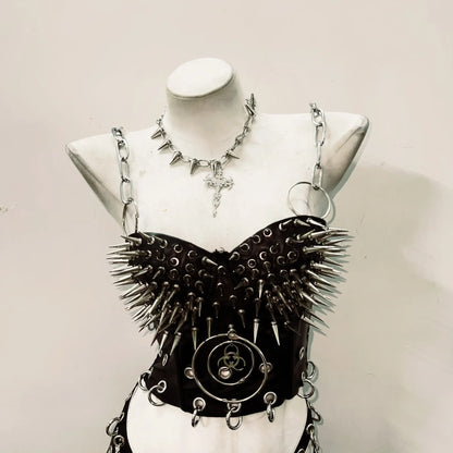 Rivets Tank Tops gothic clothes y2k crop top Cross Tops Gothic Tank Tops Punk Tank Tops Skull top vintage tops y2k fashion