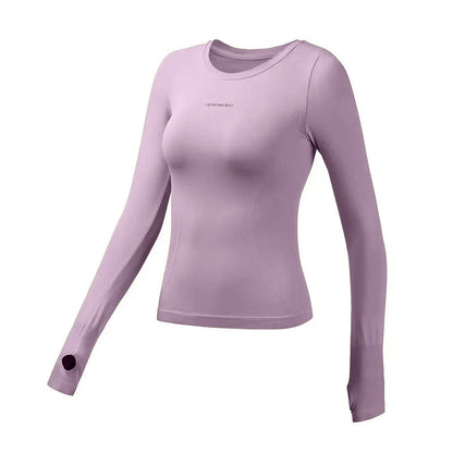 Fitness Tops Women Tight Sports Long Sleeve Yoga Clothing Running Training Clothes Gym Workout Shirt Comfortable Training Cloth
