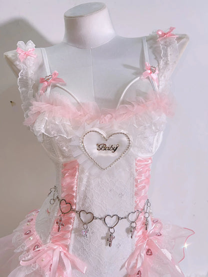 LolitaTank Tops Kawaii  Tank Tops y2k top y2k accessories harajuku  Tops y2k clothes y2k crop top cute tops  Pink Tops laceTops