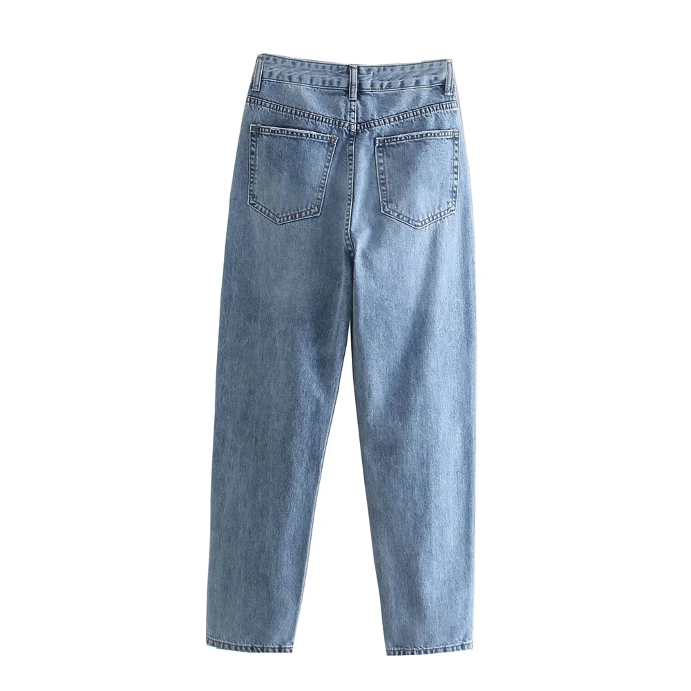 2024 Spring New Women's Fashion and Elegance Versatile Loose and Comfortable Straight leg Jeans