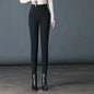 Elastic Waist Jeans Women New Fashion High-waist Stretch Pants Versatile Casual Pencil Solid-color Trousers