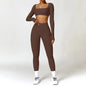 Yoga Clothes 2PCS Gym Set Sports Shorts Set Women Long Sleeved High Waist Shorts Fitness Suit Running Workout Tracksuit XP133