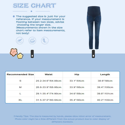 Pregnant Women High Waist Support Belly Jeans Maternity Hip Lifting Elastic Denim Pants Daily Work Wear Streetwear Loungewear