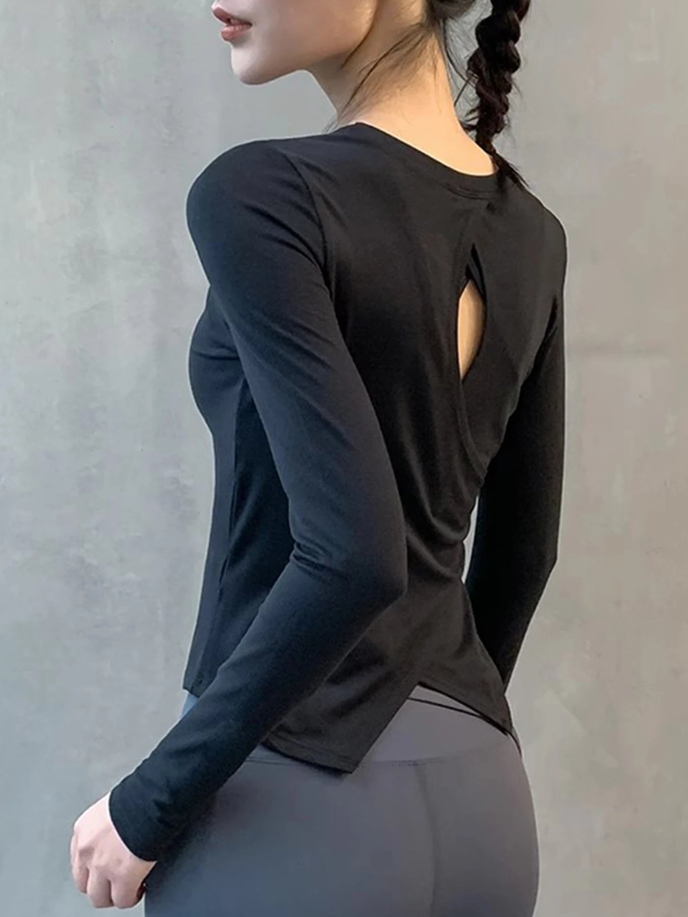 Yoga Tops for Women, Long-Sleeved Fitness Clothes, Sportswear, Running Training Clothes, Breathable Quick-Drying Clothes, Pilates High-End Sportswear