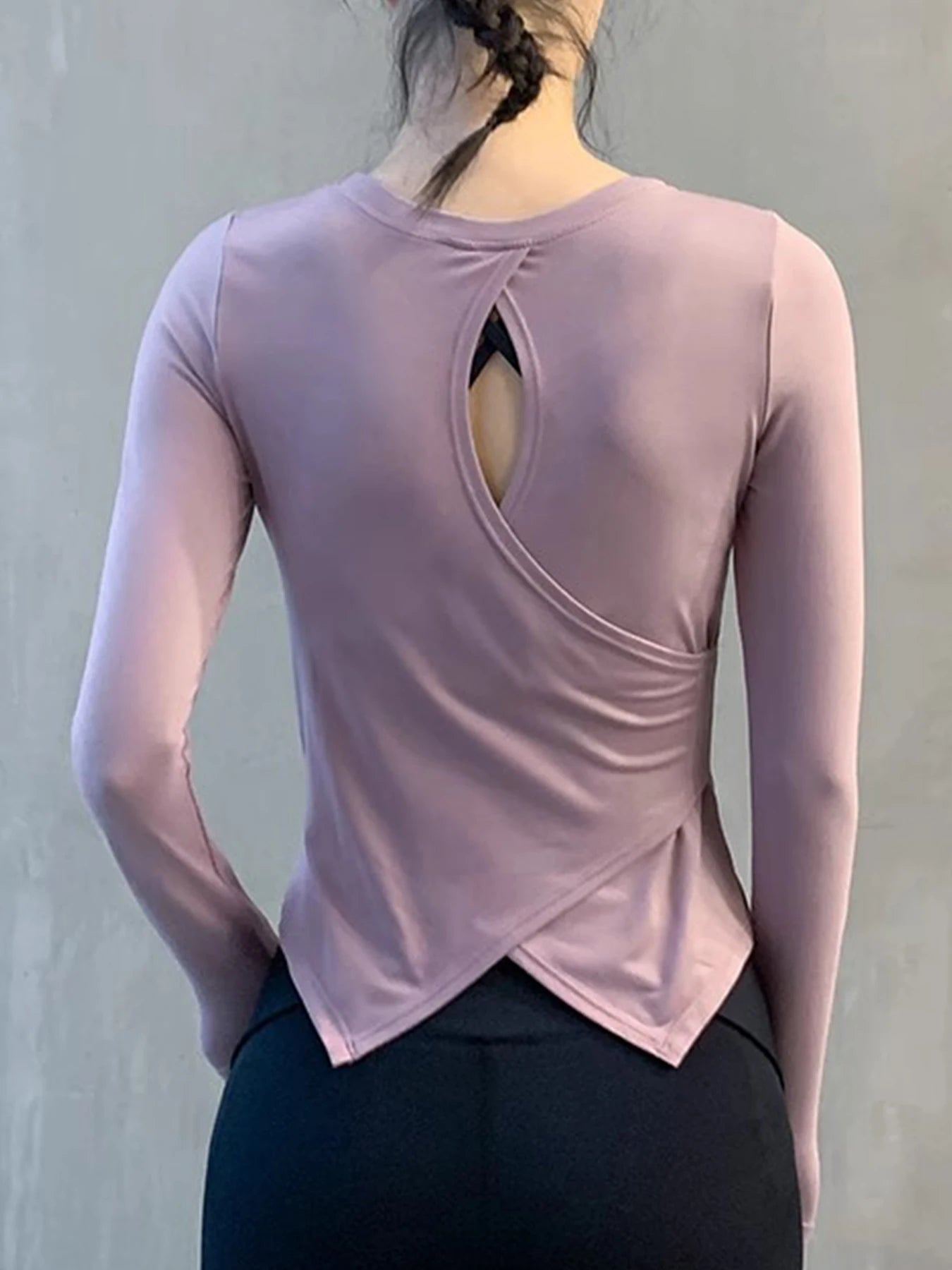 Yoga Tops for Women, Long-Sleeved Fitness Clothes, Sportswear, Running Training Clothes, Breathable Quick-Drying Clothes, Pilates High-End Sportswear