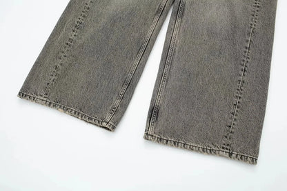 HH Jeans For Women 2023 Worn In All Seasons Denim 4 Colors Long Trousers Female Cool High Street Women's Wide Leg Pants