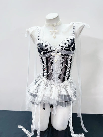 vintage tops  fairy grungey2k crop topLolitaTank Tops Kawaii Tank Tops Gothic Tank Tops gothic clothes e girl clothes Lace Tops