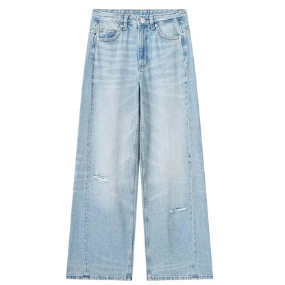 HH Jeans For Women 2023 Worn In All Seasons Denim 4 Colors Long Trousers Female Cool High Street Women's Wide Leg Pants