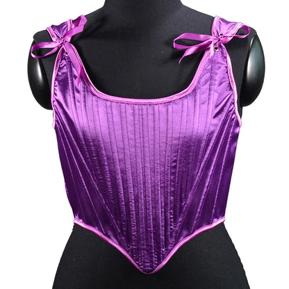 Corset Tops for Women Renaissance Boned Overbust Bustier Corset Top
