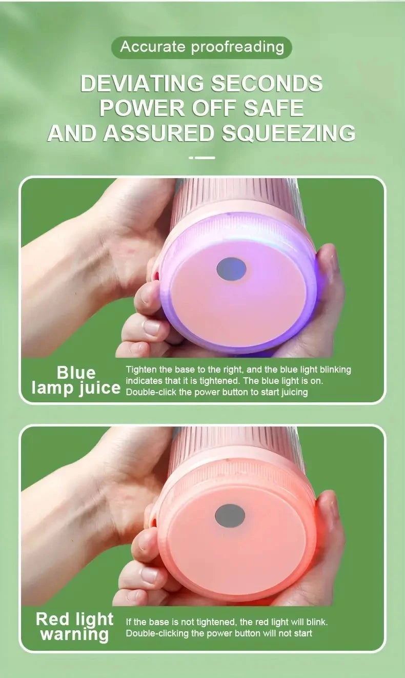 Electric Juicer Cup 6 Blades Blender Milkshake Machine USB Portable Fruit Milk Mixing Tool Mini Fresh Juice Blender Sport