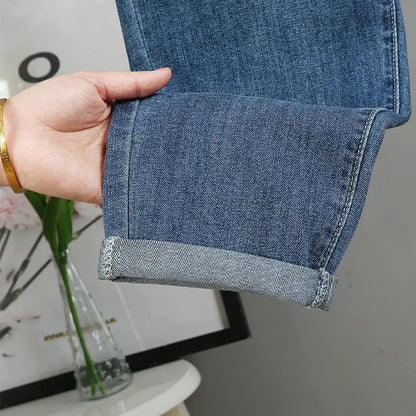 2025 Fashion Women's Jeans Spring Autumn Denim Harem Pants Loose Large-size Elastic-waist Vintage Casual Trousers Female Jeans