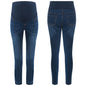 Pregnant Women High Waist Support Belly Jeans Maternity Hip Lifting Elastic Denim Pants Daily Work Wear Streetwear Loungewear