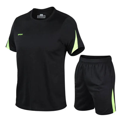 2 Piece Men's Quick Dry Gym Fitness Badminton Sports Suit Clothes Running Jogging Sportswear Workout Workout Set Sportswear