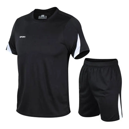 2 Piece Men's Quick Dry Gym Fitness Badminton Sports Suit Clothes Running Jogging Sportswear Workout Workout Set Sportswear